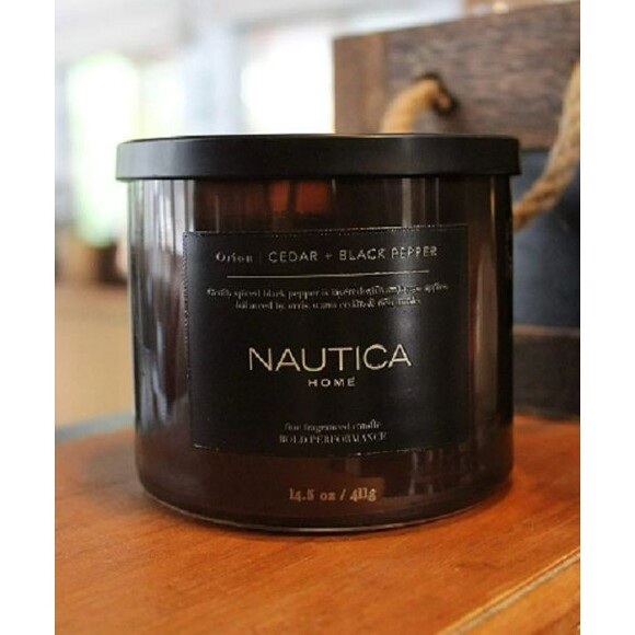 NAUTICA Candle Set 3pc Soy Wax 3 Wick Jar Holiday Fall Winter Gift Home NEW - Picture 4 of 7